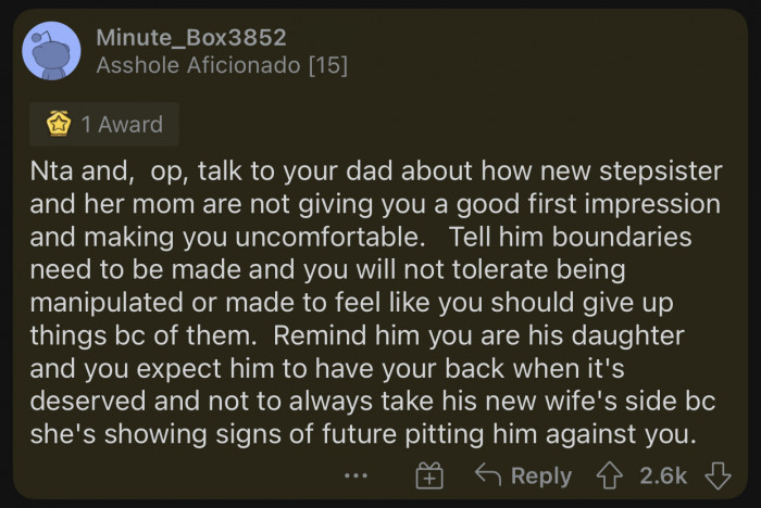 The stepmom seems up to no good.