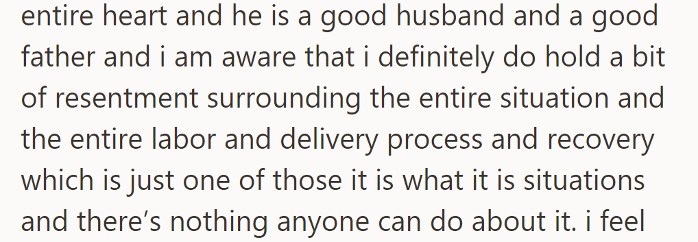 She loves him deeply but resents the situation, knowing it's unavoidable and nothing can change it.