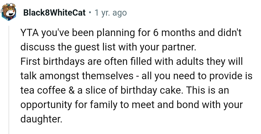 This is an opportunity for both families to meet and bond