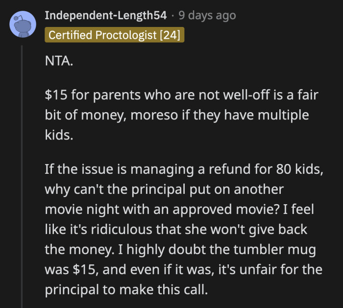 The school failed to deliver on the service their students paid for; the correct thing to do would have been to refund them immediately.