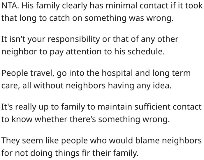 18. Family should be responsible for a family member's care.