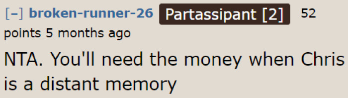 The OP might soon be singing 