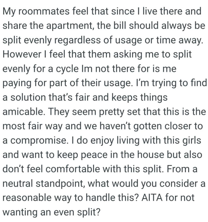 They seem set that this is the fairest way