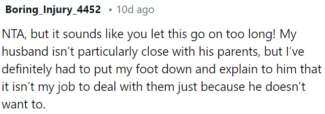 It's not OP's responsibility to handle them because her husband avoids it.