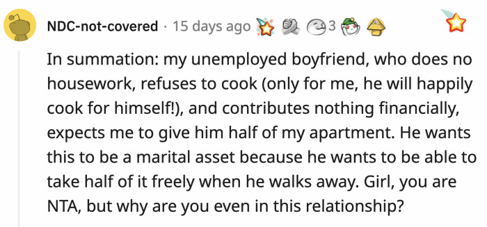 OP, read this out loud three times and ask yourself why you are still with Adam