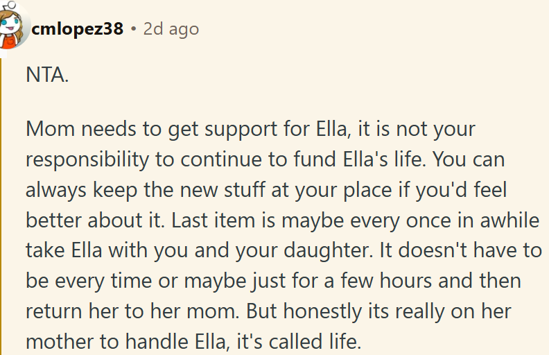 Not his job to support his ex’s child; that’s her mother’s responsibility.