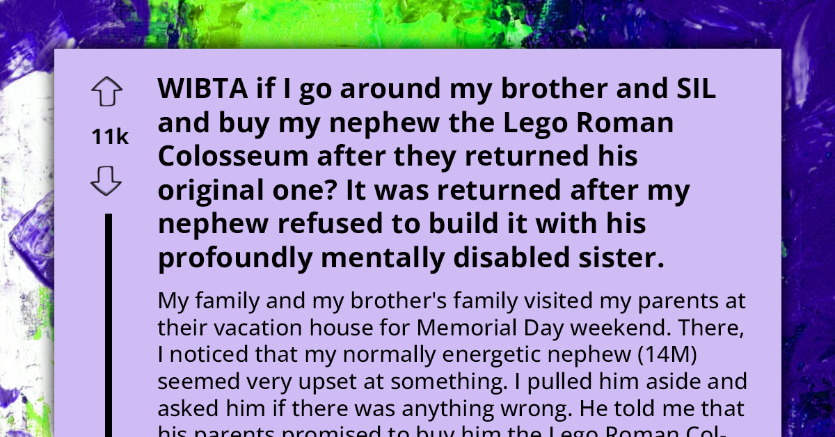 Aunt Steps In With A LEGO Gift For Nephew After Parents Withdraw Reward Due To Sibling Dispute