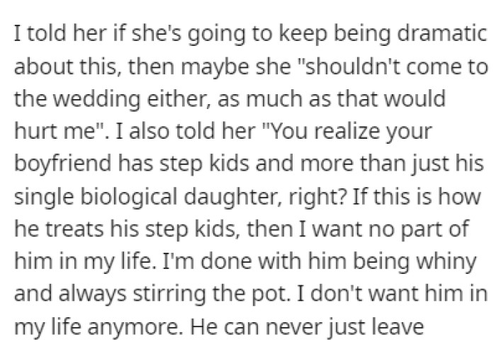 OP had enough and decided to tell her mom what was on her mind