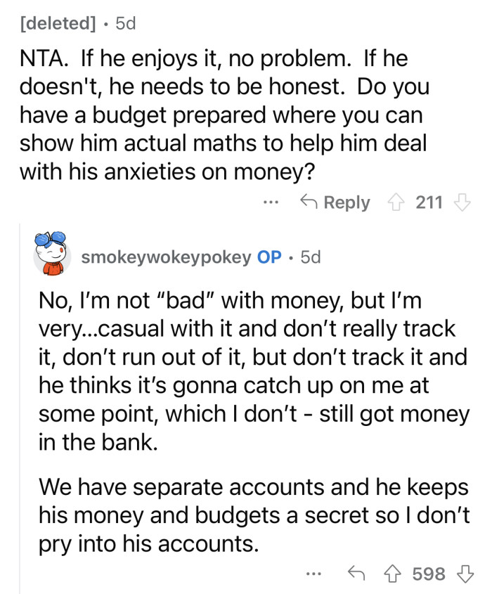 OP could logically explain to her boyfriend that he has nothing to worry about.