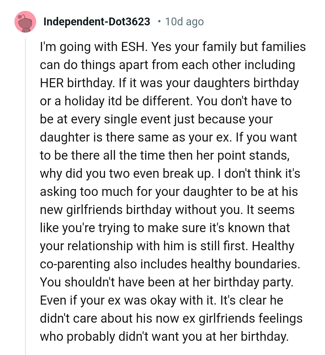 The OP doesn't have to be at every single event