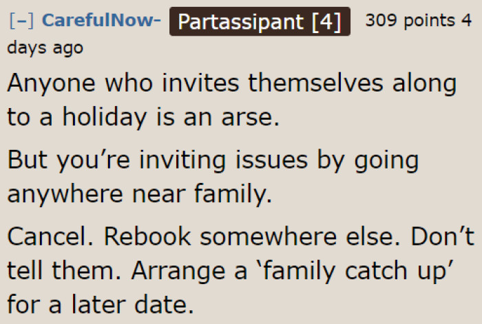 It's better to just cancel the booking and find another location so that they can truly have a romantic getaway.