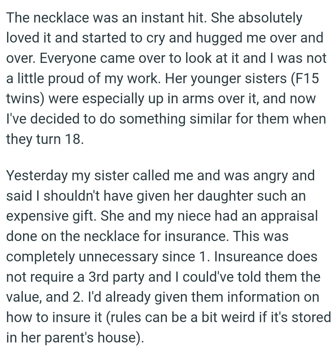 OP's niece absolutely loved it and started to cry and hugged him over and over