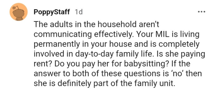 Does the OP pay his mother-in-law for babysitting his kids?