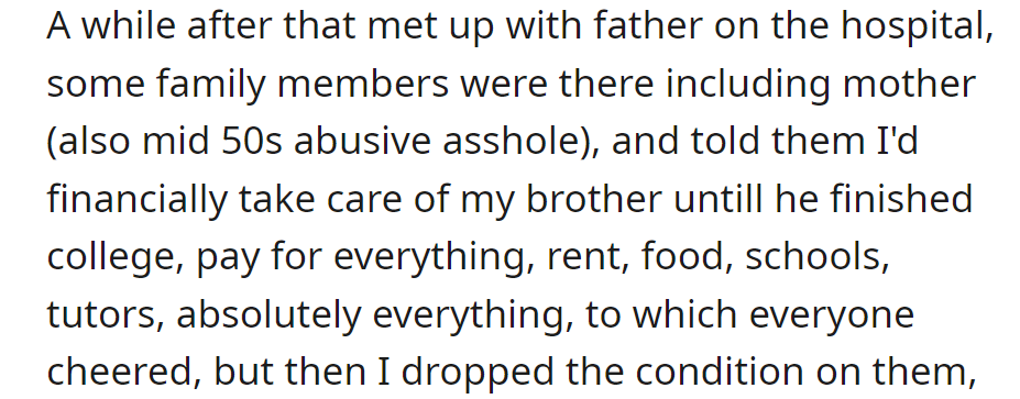 At the hospital, they pledged full financial support for their brother's college, but the cheers faded when they disclosed a condition.