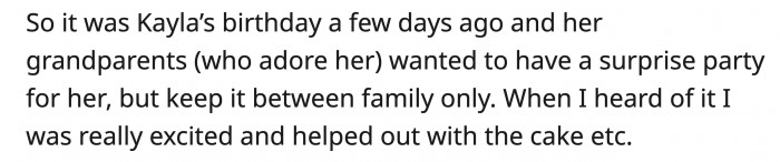 OP Was Excited at the Thought of Helping Out with His Sister's Birthday Party, Which Was Held at Their House