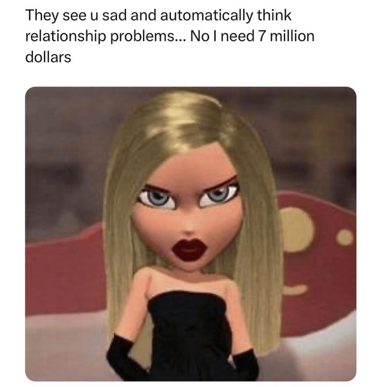 I wouldn't dare be so upset over relationship problems.