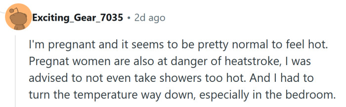 Pregnant women are more prone to heatstroke.