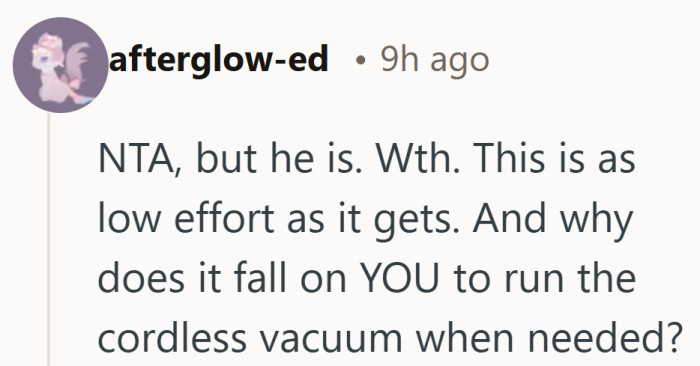 When the effort is this small, the frustration often comes from feeling like the responsibility is uneven.