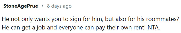 The demand does sound ridiculous