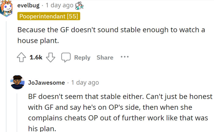 Both her friend and his girlfriend are in the wrong here: