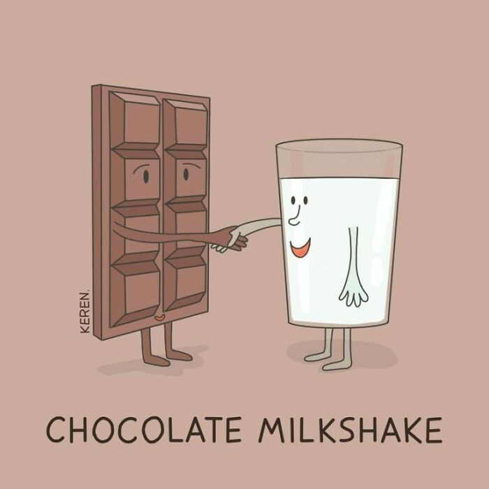 1. Chocolate and milk are shaking