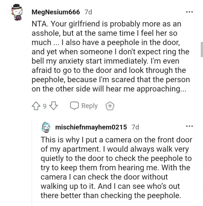 This Redditor is even afraid to go to the door