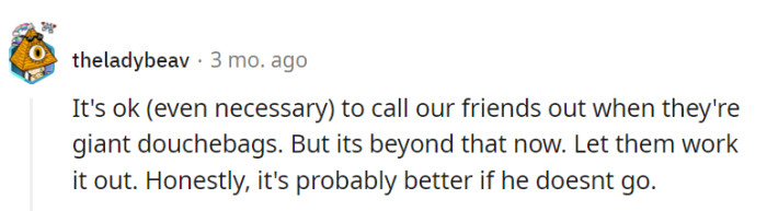 Seems like his absence would probably be a good thing at this point...