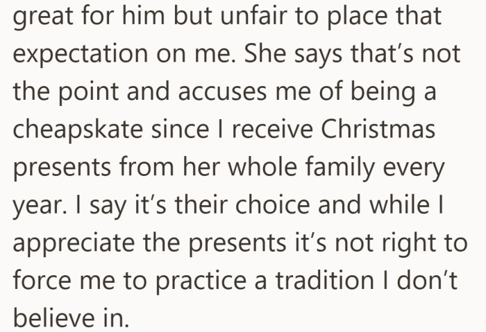 A clash unfolds between her view of fairness and his belief that participation should never be forced.