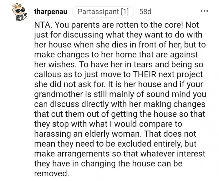 10. With their behavior, they don't deserve to get anything out of that property