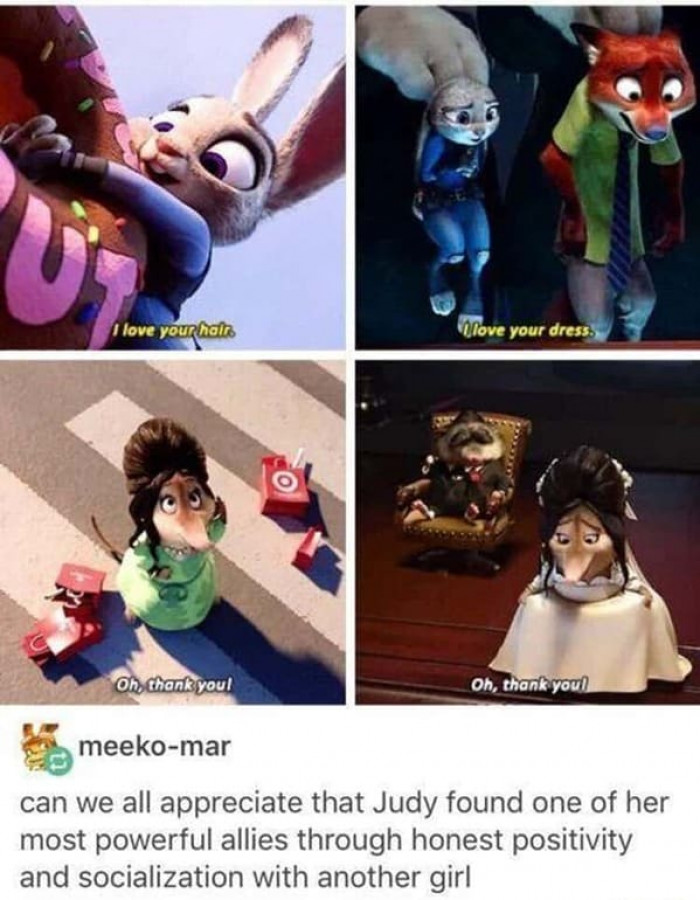 7. Judy’s character in Zootopia