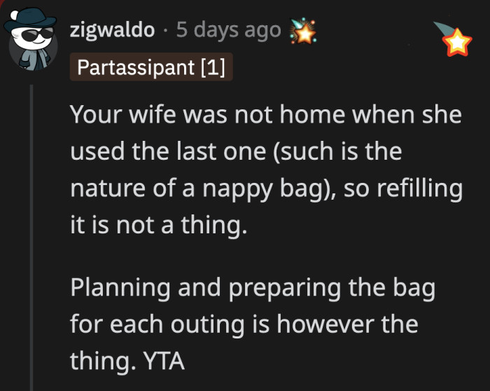 Did his wife even know that OP planned an outing that day? She may or may not have, but it was still up to OP to make sure his daughter had the supplies she needed.