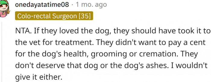 If they loved the dog...