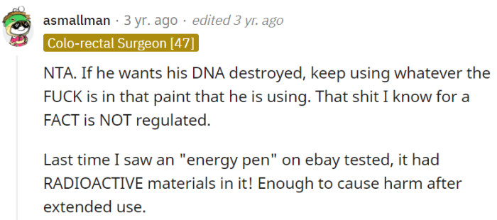 If he wants his DNA destroyed...