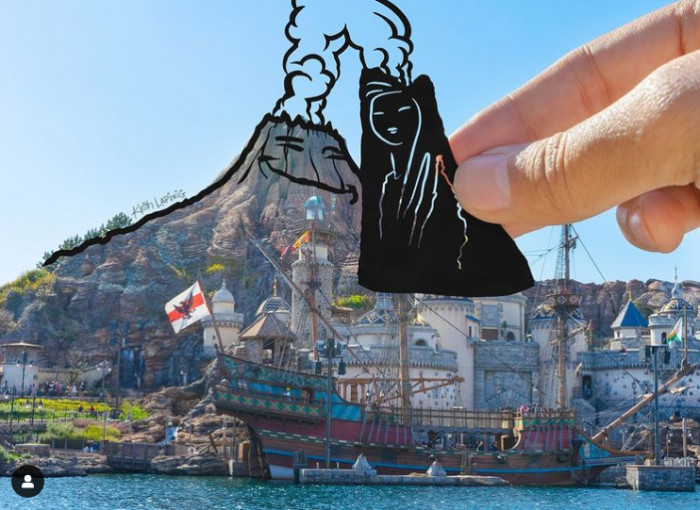 27. Mount Prometheus at Tokyo Disney Sea transformed into the volcanoes from the short 'Lava'