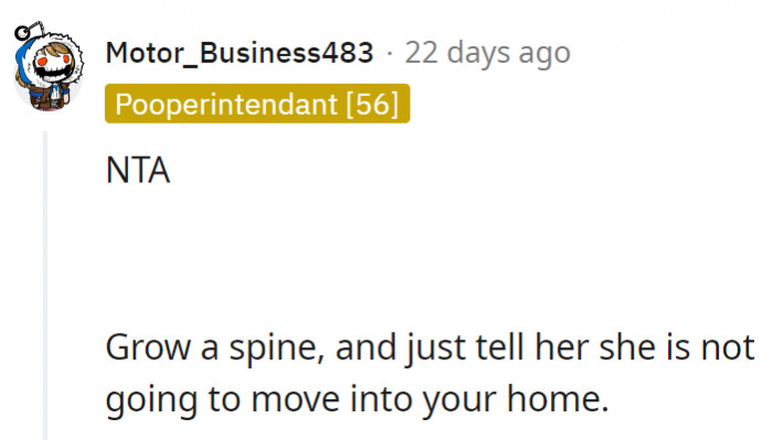 5. OP has to make the final decision for her