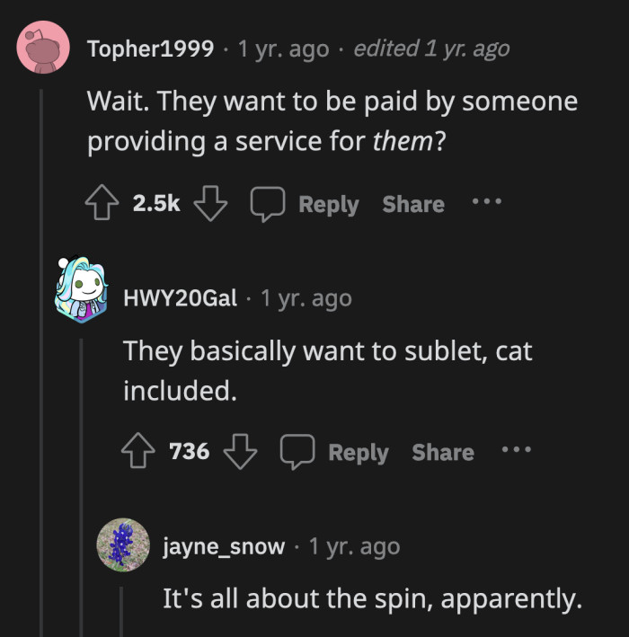 Their spin didn't work. It accomplished one thing: they managed to infuriate a whole subreddit of people dedicated to roasting people like them.