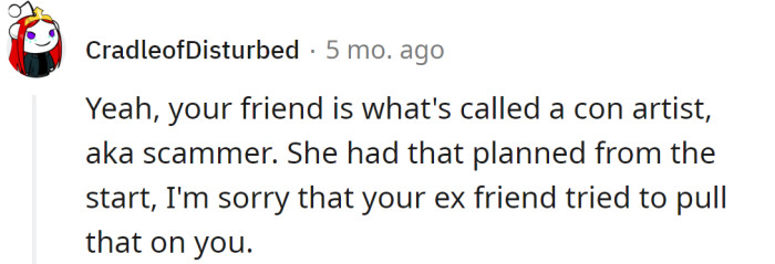 She had planned it from the beginning.