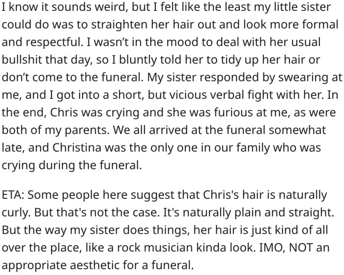 Should he have yelled at her? Here's what Reddit thinks.