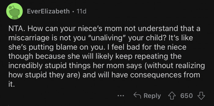 They are putting the blame on OP.