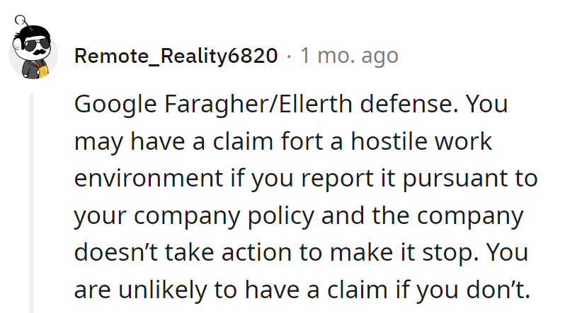 Faragher/Ellerth dance: Report for workplace harmony or skip the legal beat. It's the HR two-step—choose the groove wisely!