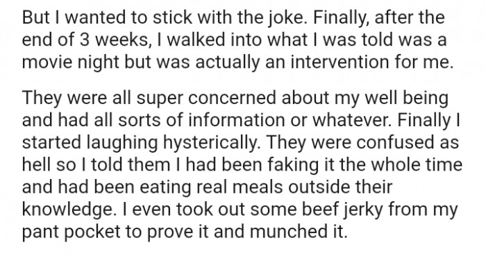 Finally, I started laughing hysterically