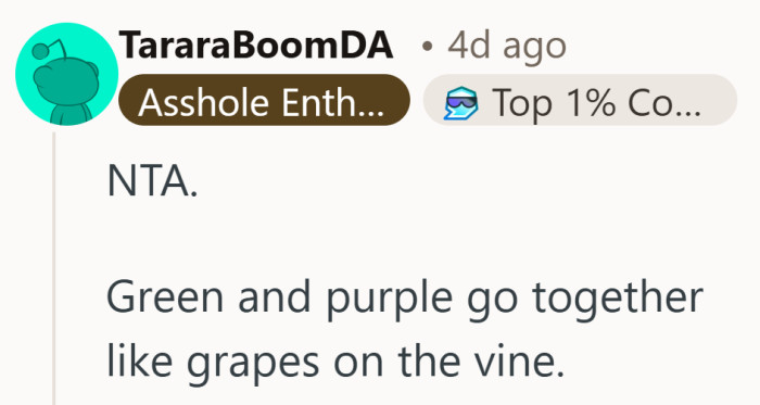 Turns out those two colors might belong together more than the argument suggested.