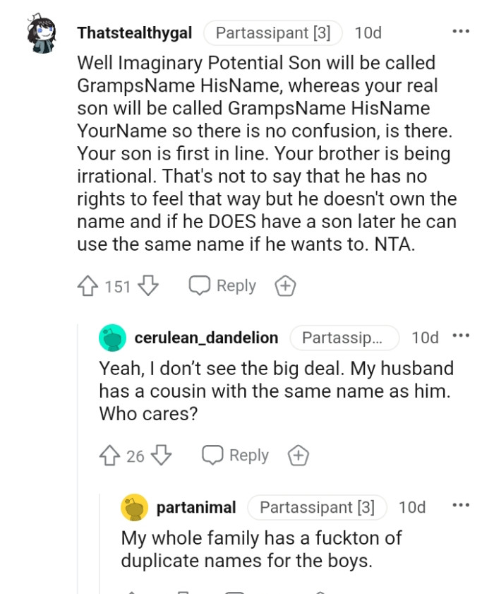 OP's Brother Doesn't Own the Name, and He Can Still Use the Name