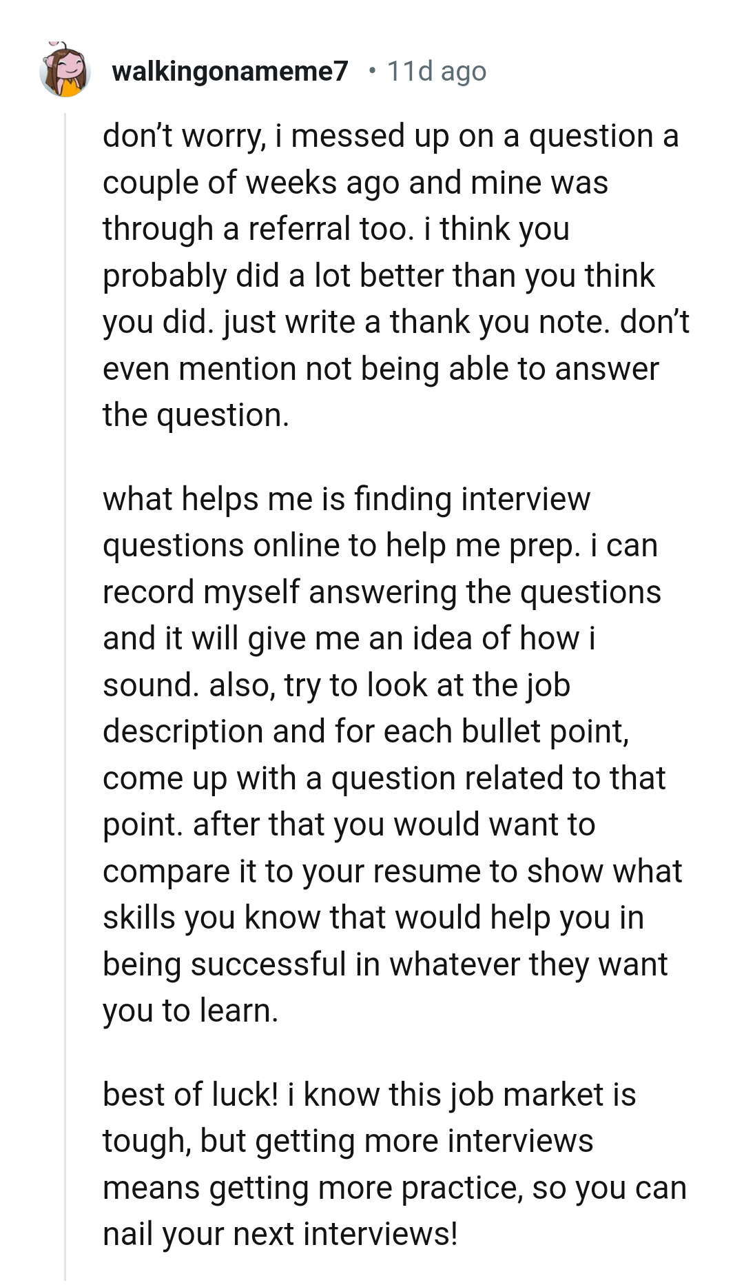 You would want to compare it to your resume to show what skills you know
