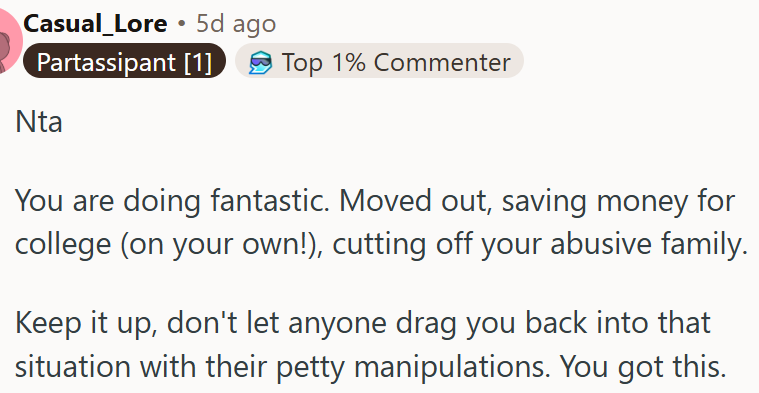 OP's family is abusive.