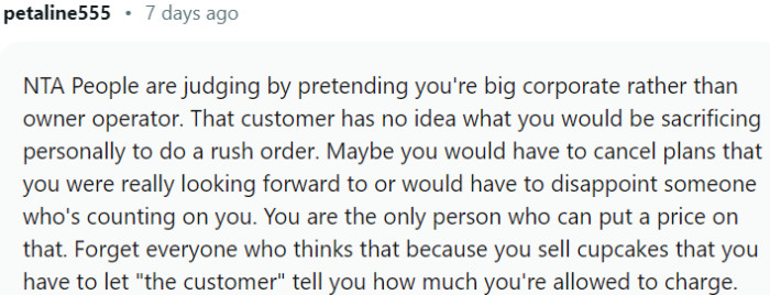 You are the only person who can put a price on that