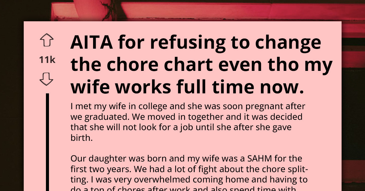 Unemployed Husband Calls Out Wife's Hypocrisy When She Refuses Doing What He Did When He Was Breadwinner
