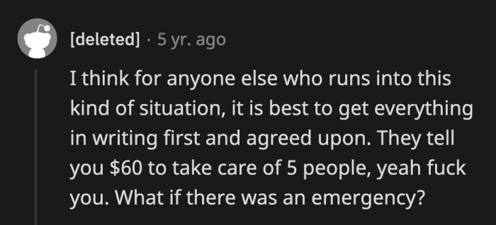 That week was probably a great practice for OP to say 