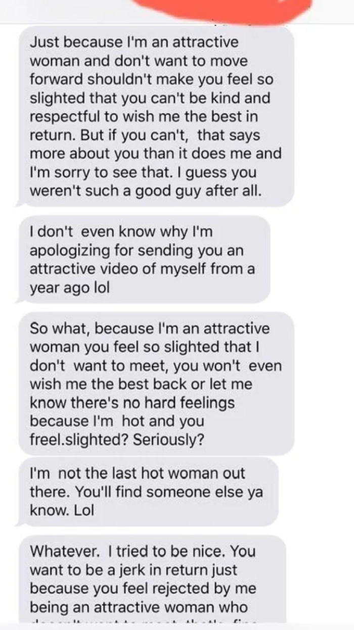 That says more about the guy than it says about her