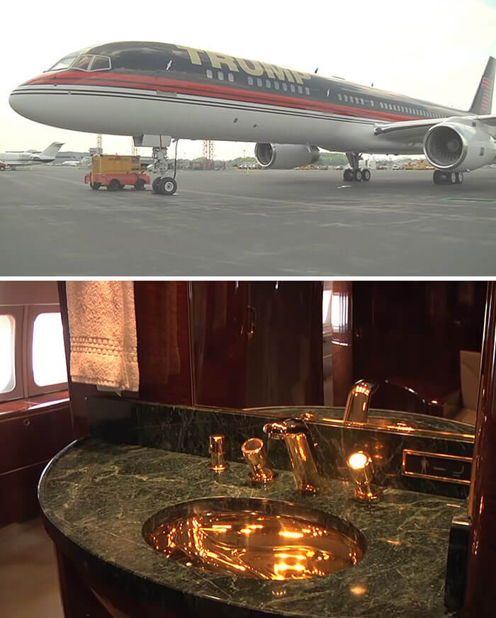16. Donald Trump Installed a Gold Bathroom in His $100 Million Jet